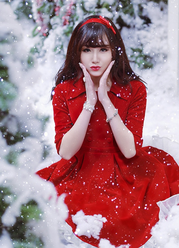 Ảnh Noel xinh "lung linh" của hotgirl Ngân Búng trước khi lên xe hoa - 6