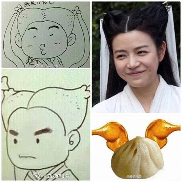 10 trào lưu chế ảnh "hot" nhất năm vừa qua - 6 Tiếu Long Nữ mặt bánh bao, tóc đùi gà