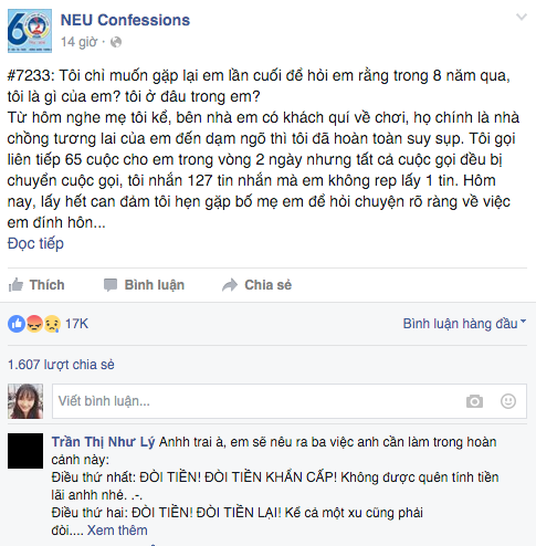Bạn gái "âm thầm bỏ người yêu 8 năm đi lấy chồng" lên tiếng - 1 Chàng trai đã quen cô gái 8 năm, rồi bất ngờ một ngày anh nghe tin bạn gái đính hôn.
