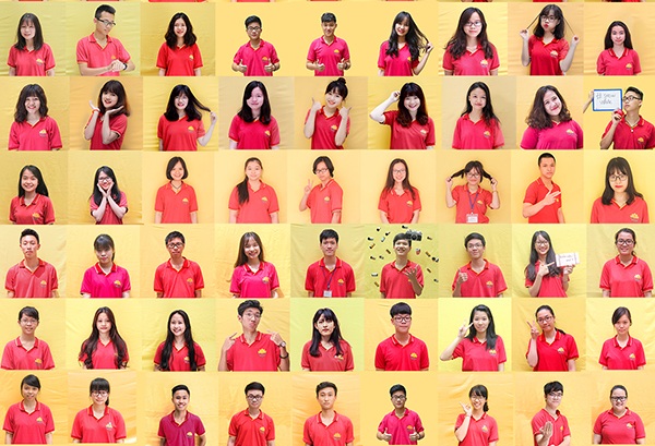 Hơn 600 học sinh cuối cấp trường Kim Liên góp mặt trong album ảnh chia tay - 2 Một góc của bức ảnh tập thể 600 người