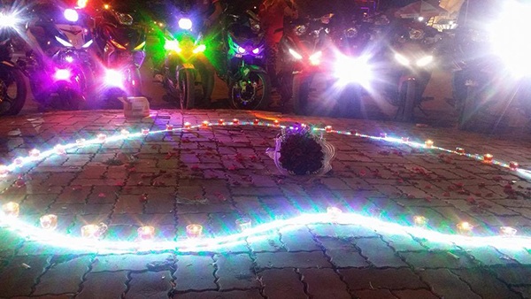 Màn tỏ tình với dàn xe máy ở Bắc Giang gây chú ý - 3 Hậu trường màn tỏ tình