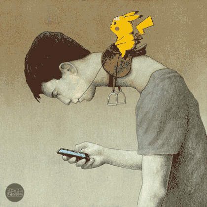 Giới trẻ "cuồng" Pokemon: Vì sao nên nỗi? - 2 Ảnh chế về việc Pokemon Go ám ảnh giới trẻ như thế nào.