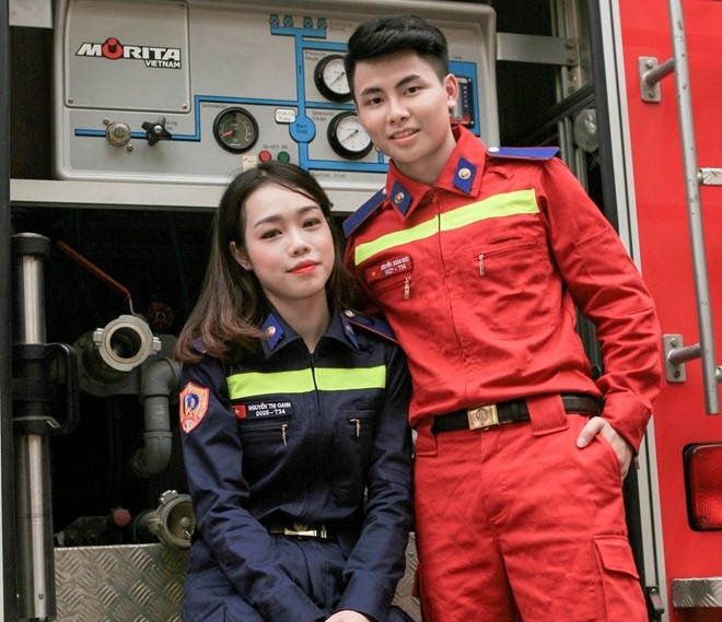 12 cặp đôi vào chung kết Sinh viên thanh lịch trường Phòng cháy chữa cháy - 3 Nguyễn Thị Oanh, Nguyễn Xuân Đức cùng sinh năm 1997