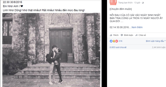 Tâm sự xót xa của cô gái viết cho người bạn trai mới qua đời - 1 Tâm sự xót xa của cô gái viết cho người bạn trai mới qua đời - 1