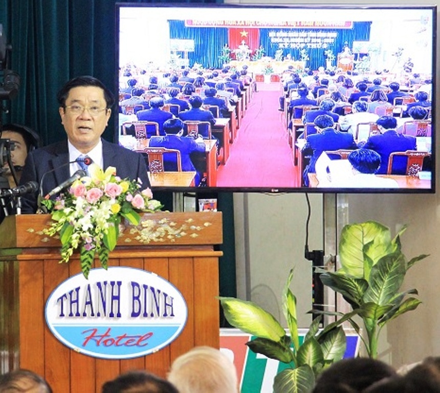 Bí thư Tỉnh ủy Bình Định ông Nguyễn Thanh Tùng phát biểu chỉ đạo tại kỳ họp thứ 2 HĐND tỉnh Bình Định khóa XII 