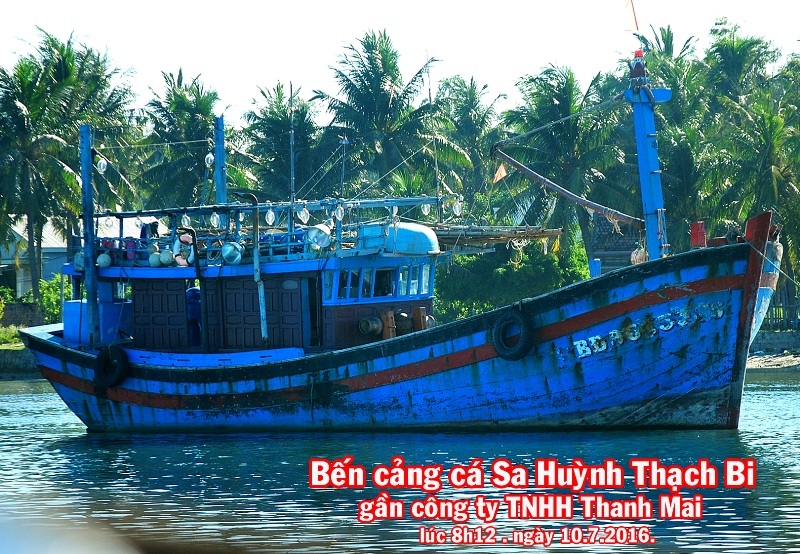Bình Định: Vì sao không cưỡng chế được tàu cá “né” thi hành án? - 2 Gia đình ông Hùng cũng cho rằng, sau khi gia đình báo Chi cục THADS huyện Hoài Nhơn thì bất ngờ chiếc tàu cá này di chuyển ra cảng cá Sa Huỳnh - Thạch Bi (tỉnh Quảng Ngãi)
