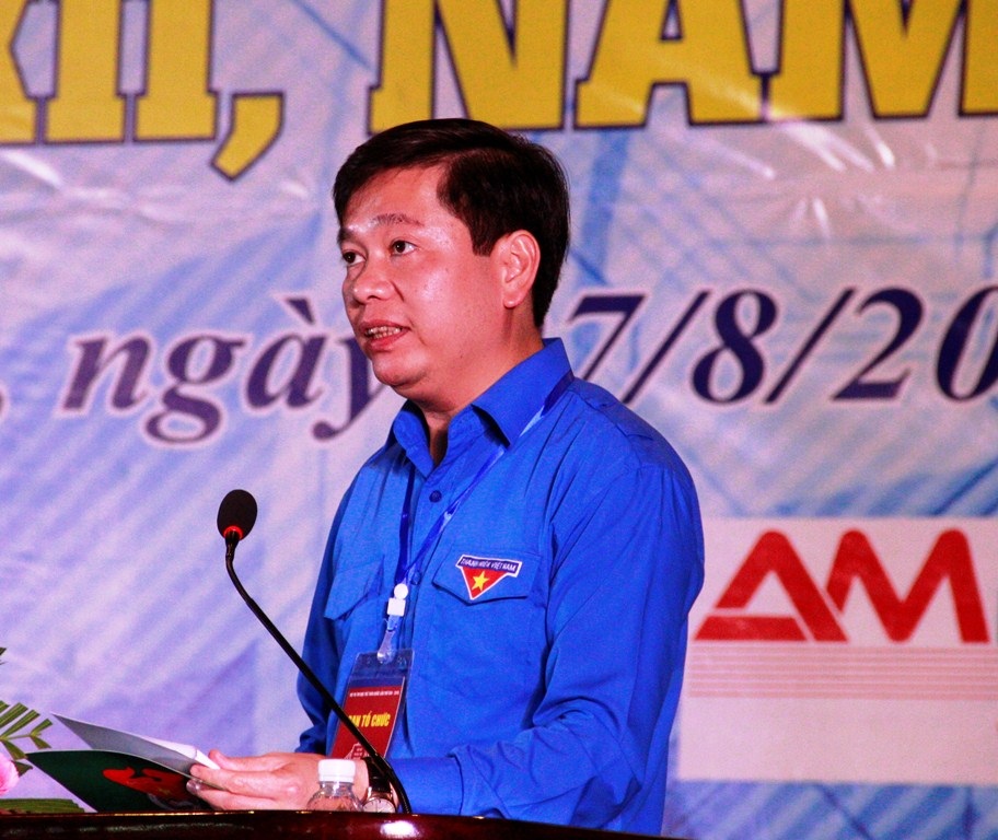 Anh Nguyễn Long Hải, Bí thư Trung ương Đoàn TNCS Hồ Chí Minh phát biểu tại lễ khai mạc