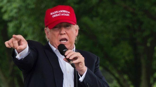 Tỷ phú Trump: Người nhập cư bất hợp pháp được đãi ngộ còn tốt hơn cựu chiến binh - 1 Ứng viên tổng thống đảng Cộng hòa Donald Trump (Ảnh: AFP)