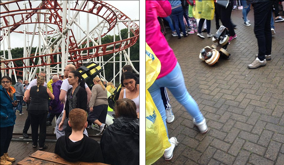 “Tất cả mọi người có mặt trên tàu lượn đều rất sốc và hoảng loạn. Mọi người không tin vào những gì vừa diễn ra”, một nhân chứng có mặt tại hiện trường cho biết. (Ảnh: Dailymail)