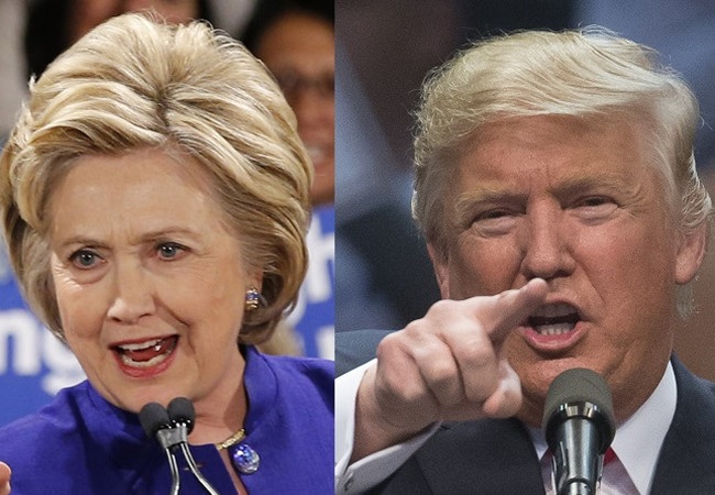 Những khó khăn chờ đợi tỷ phú Trump sau đại hội đảng Cộng hòa - 2 Ông Donald Trump (phải) và bà Hillary Clinton (Ảnh: NPR)