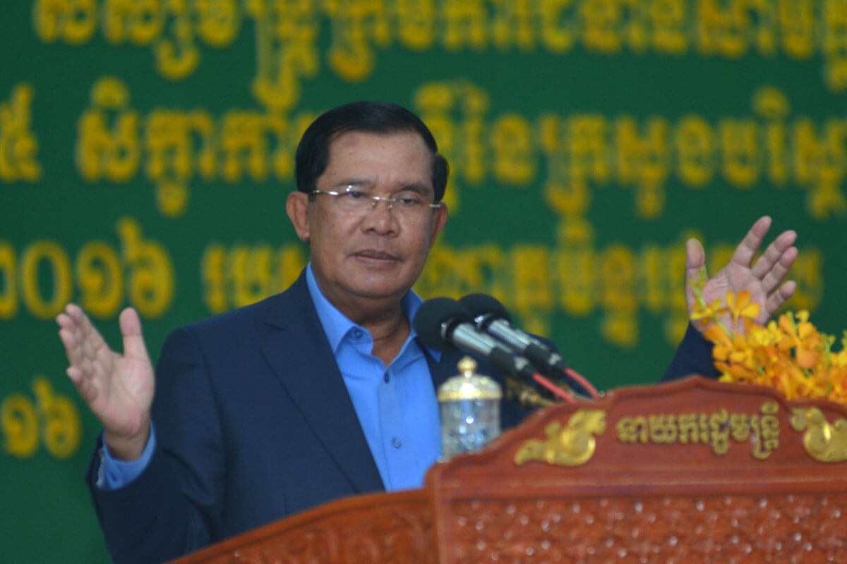 Thủ tướng Campuchia Hun Sen (Ảnh: DW)