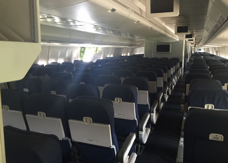 Máy bay Boeing 747 được rao bán giá rẻ bất ngờ sau khi "nghỉ hưu" - 3 Hình ảnh bên trong khoang máy bay (Ảnh: Yahoo)