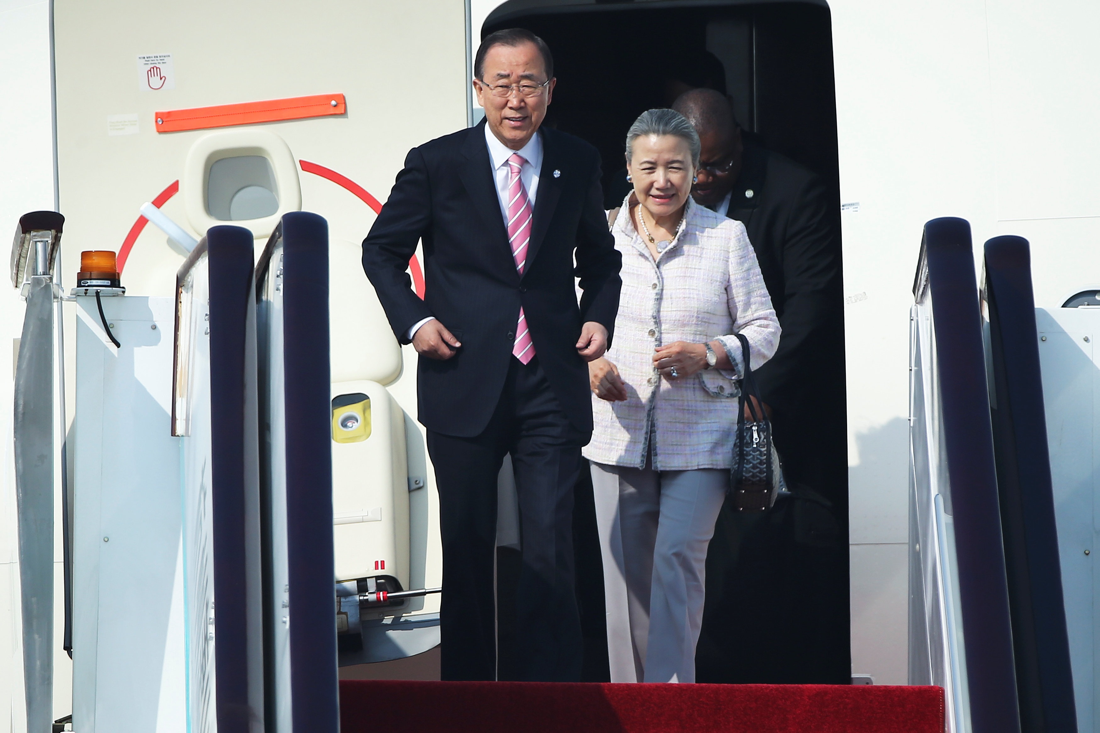 Tổng thư ký Liên Hợp Quốc Ban Ki-moon và phu nhân tới tham dự Hội nghị G20 năm nay.