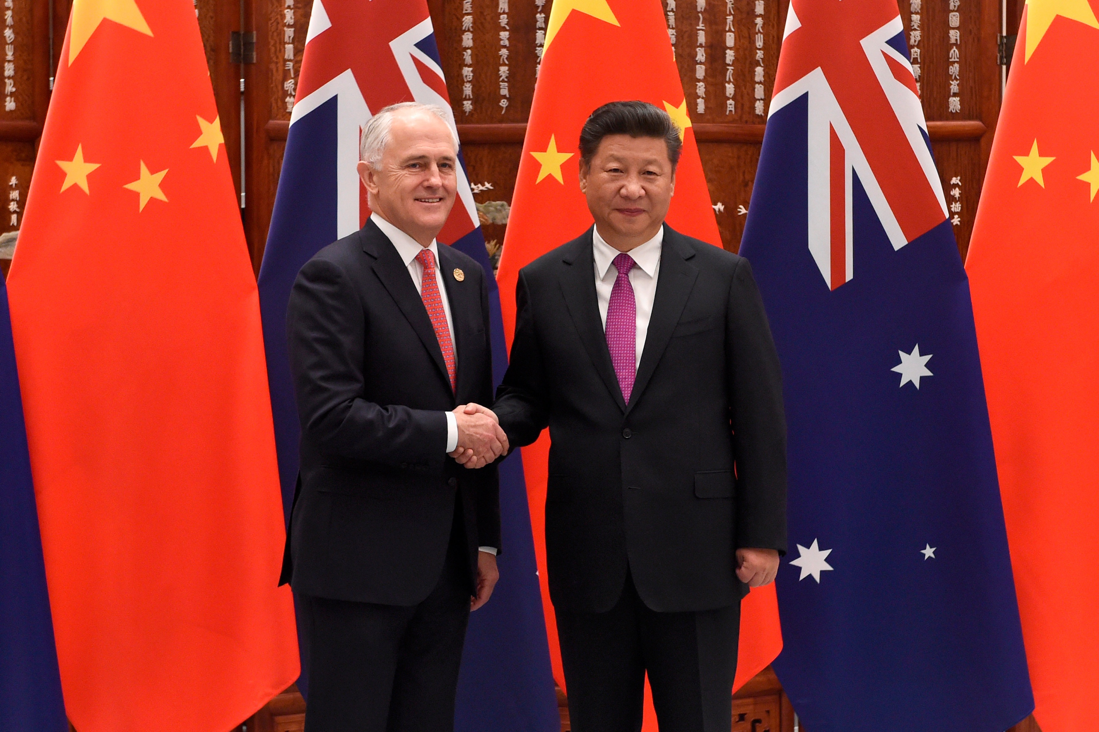 Thủ tướng Australia Malcolm Turnbull và Chủ tịch Tập Cận Bình.