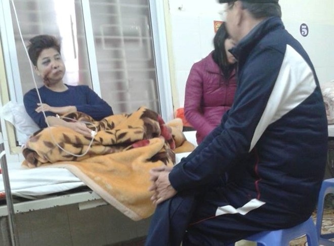 Nạn nhân Đức Anh được điều trị tại bệnh viện