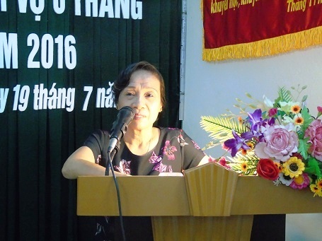 Hội Khuyến học Quảng Bình vận động được hơn 20 tỷ đồng - 2 Bà Phạm Thị Bích Lựa, Chủ tịch Hội Khuyến học Quảng Bình đưa ra phương hướng và nhiệm vụ 6 tháng cuối năm 2016