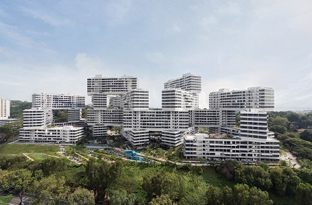 Chiêm ngưỡng nhà chung cư đoạt giải Công trình Kiến trúc Thế giới của năm - 3 Chung cư đan chéo The Interlace gồm một mạng lưới những tòa nhà chung cư được xây theo hướng chạy ngang, trong khi từ trước đến nay, những tòa nhà chung cư ở Singapore chỉ xây theo hướng chạy dọc, cao vút, tạo nên một cảm giác công nghiệp đơn điệu và nặng nề.