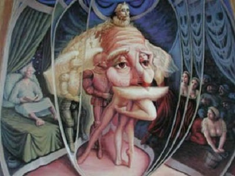 Một họa phẩm khác về Don Quixote của Octavio Ocampo.