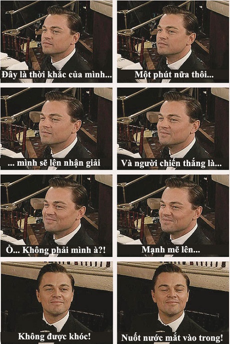 Bật cười với… “nỗi đau đời” của Leonardo DiCaprio - 4 Toàn bộ diễn biến cảm xúc của Leonardo trong giây phút trao giải ở hạng mục Nam chính xuất sắc hồi năm 2014.