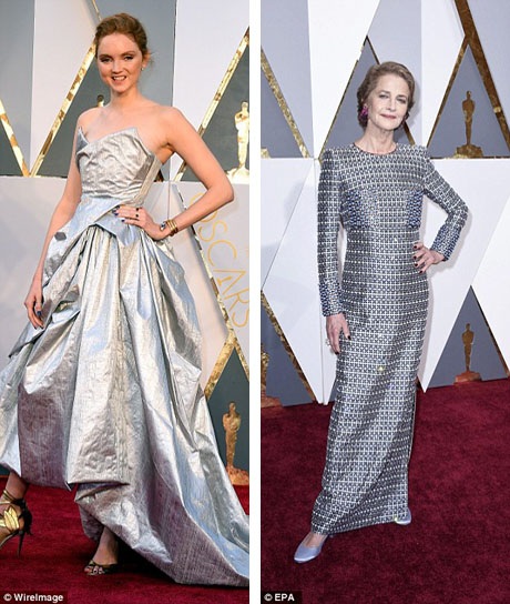 Người mẫu Lily Cole (trái) và nữ diễn viên Charlotte Rampling (phải).