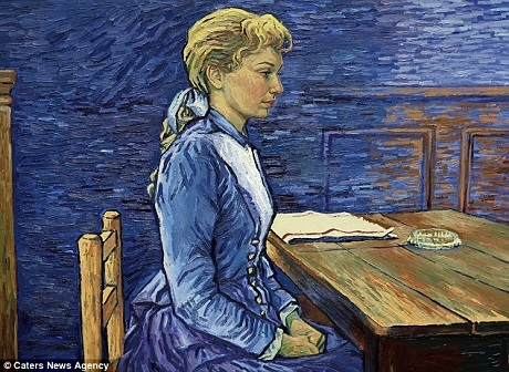 Cuộc đời Van Gogh trong bộ phim “vẽ tay” đầu tiên trên thế giới - 7 Khuôn hình này gợi nhắc tới bức tranh chân dung mà Van Gogh khắc họa một cô gái có tên Adeline Ravoux. Trong phim, nhân vật này được đóng bởi nữ diễn viên Eleanor Tomlinson.