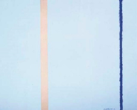 Bức “Lửa trắng I” của họa sĩ người Mỹ Barnett Newman được bán với giá 3,8 triệu đô la (84 tỉ đồng).