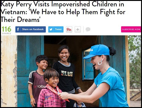 Báo chí nước ngoài đưa tin về chuyến đi của Katy Perry đến Việt Nam - 1 Báo chí nước ngoài đưa tin về chuyến đi của Katy Perry đến Việt Nam - 1