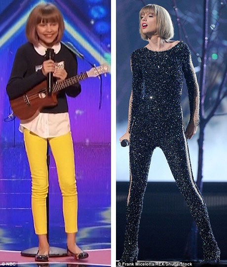 Phát sốt với cô bé 12 tuổi được cho là… “Taylor Swift của tương lai” - 5 Grace và Taylor có những nét tương đồng về phong cách, diện mạo.
