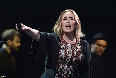 Adele đã tương tác rất nhiều với khán giả.