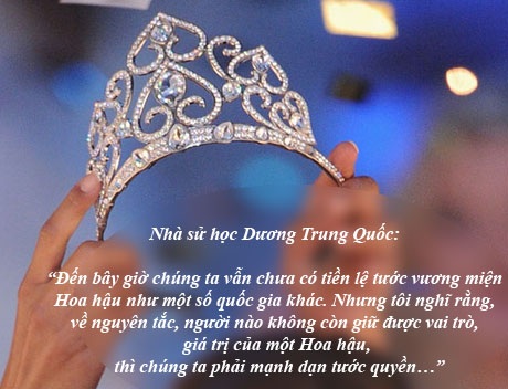 Dư âm đọng lại từ scandal Hoa hậu và tranh giả - 1 Nhà sử học Dương Trung Quốc: “Không giữ được giá trị của Hoa hậu thì phải mạnh dạn tước vương miện”
