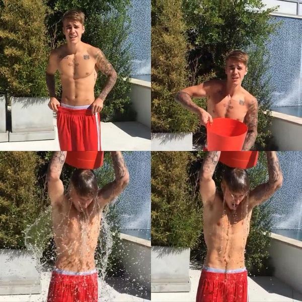 Trào lưu “dội nước đá” không hề phù phiếm - 6 Ngôi sao nhạc pop Justin Bieber.
