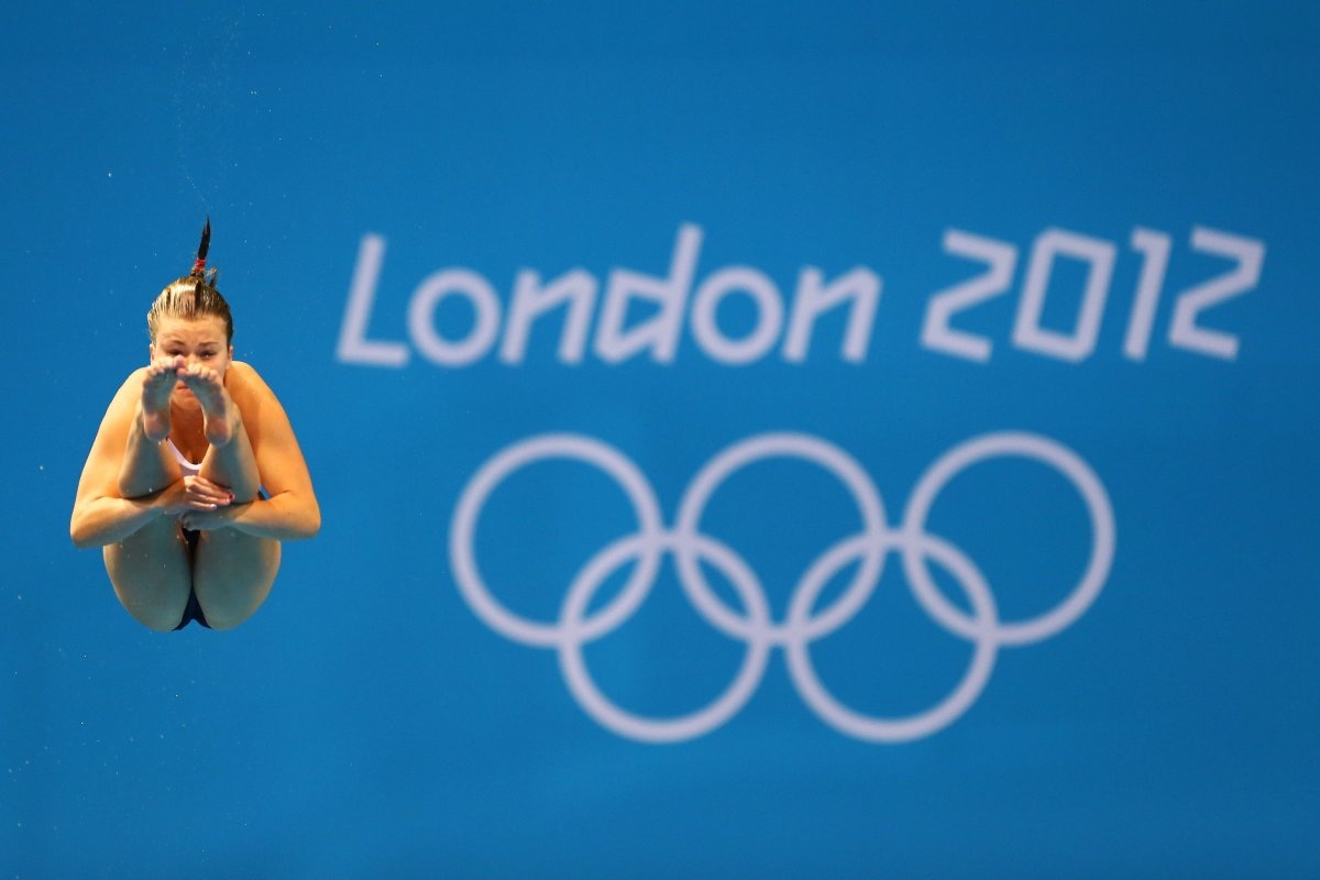 Trong các thể loại ảnh, ảnh thể thao dưới nước là “khó nhằn” nhất đối với Al Bello. Ảnh: Vận động viên Hannah Starling của Anh tham gia thi lặn tại Olympic London 2012.