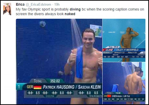 “Phát sốt” với những “ảnh hot” hài hước từ Olympic - 1 Những khán giả theo dõi các phần thi bơi lội ở Olympic Rio đã rất kinh ngạc và cảm thấy hài hước mỗi khi trên màn hình xuất hiện bảng ghi điểm của các vận động viên, những tấm bảng khiến các vận động viên trông như thể… khỏa thân.