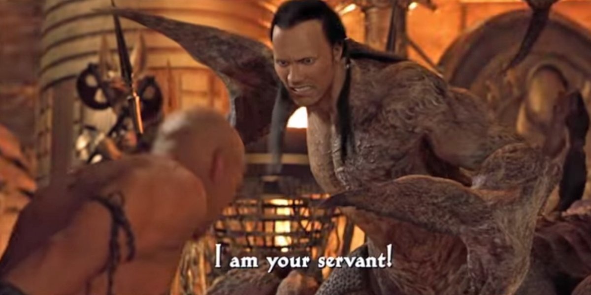 
Dwayne lần đầu tiên xuất hiện trong một phim truyện dài vào năm 2001 với “The Mummy Returns” (Xác ướp trở lại), anh vào vai một kẻ thống trị tàn ác. Sau đó, anh tiếp tục được mời đảm nhiệm vai diễn trong “The Scorpion King” (Vua bọ cạp) và nhận được cát-sê 5,5 triệu đô (hơn 120 tỷ đồng). Đây là mức cát-sê cao nhất mà một nam diễn viên từng nhận được cho vai diễn chính đầu tay.
