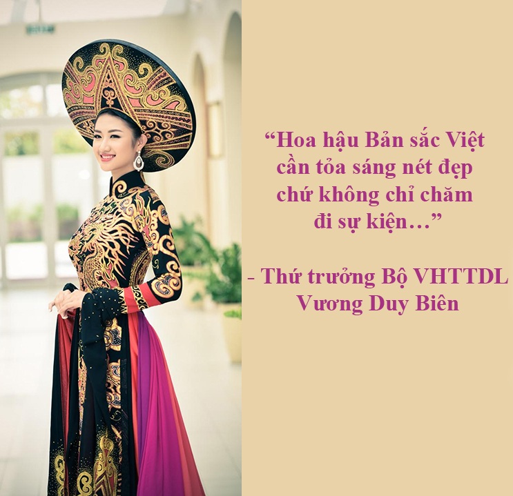 Tại sao các cuộc thi Hoa hậu càng ngày càng lắm scandal? - 1 “Hoa hậu Bản sắc Việt cần tỏa sáng nét đẹp chứ không chỉ chăm đi sự kiện…” - Chiều 19/8, mặc dù mưa to gió bão, Hoa hậu Bản sắc Việt toàn cầu Trần Thị Thu Ngân và Á hậu Phạm Thúy Hằng cùng đại diện đơn vị tổ chức đã đến Bộ VHTTDL gặp gỡ Thứ trưởng Vương Duy Biên.