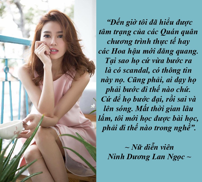 Phát ngôn của các tân Hoa hậu, Á hậu gây chú ý nhất tuần - 5 Ninh Dương Lan Ngọc trầm cảm, sụt 12kg, bế tắc… vì quá tham vọng? - Ninh Dương Lan Ngọc - người được xem là “Ngọc nữ” mới của làng điện ảnh từng có thời gian trầm cảm nặng, sụt tới 12kg, bế tắc trong đời sống. Sau khi đã bình tâm, nhìn lại những gì vừa xảy ra, cô nhận thấy một phần của sự tồi tệ này là do bản thân quá tham vọng.