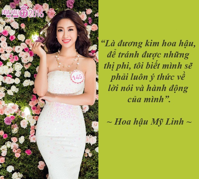 Phát ngôn của các tân Hoa hậu, Á hậu gây chú ý nhất tuần - 1 “Là đương kim hoa hậu, tránh thị phi, tôi sẽ luôn ý thức về lời nói, hành động” - Tân hoa hậu Đỗ Mỹ Linh chia sẻ như vậy tại buổi giao lưu trực tuyến cùng độc giả Báo Dân trí trưa nay. Cùng chia sẻ quan điểm, Á hậu 1 Ngô Thanh Thanh Tú và Á hậu 2 Huỳnh Thị Thùy Dung đều bày tỏ, kết quả cuộc thi vừa qua mà 2 người đẹp đạt được vừa là niềm vinh dự nhưng cũng là trọng trách lớn lao.