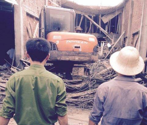 Hà Nội: Sập công trình xây dựng gần Chùa Hương, 1 người tử vong - 1 Hiện trường vụ việc (ảnh CTV cung cấp)