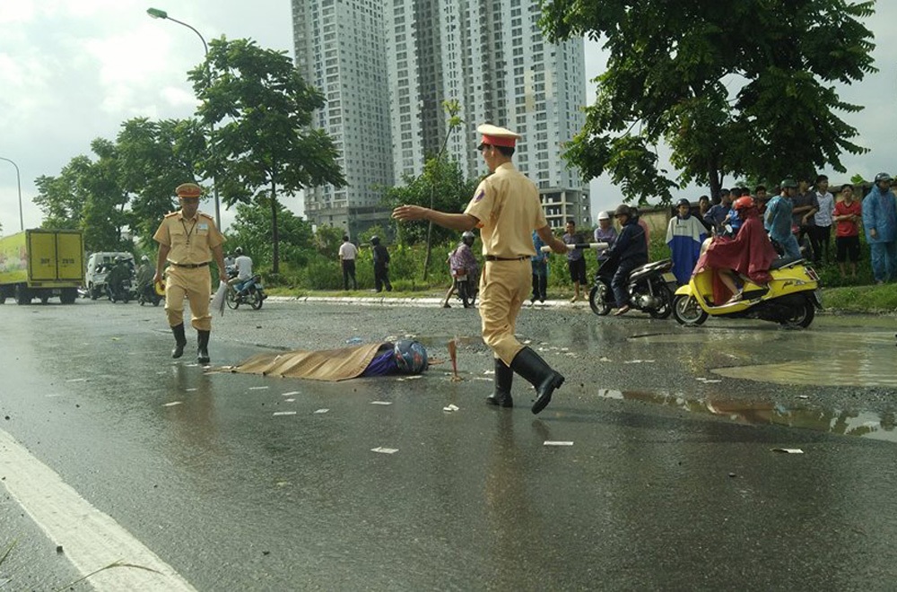 Hiện trường vụ tai nạn.