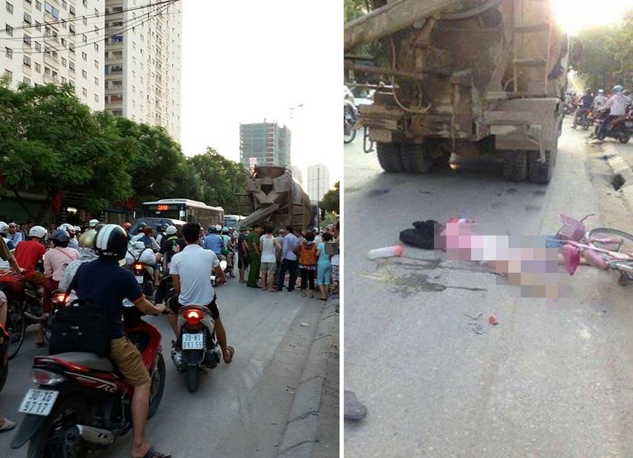 Hiện trường vụ tai nạn.