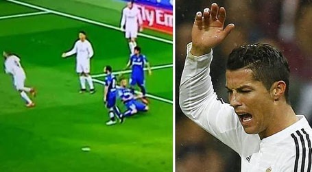 Mải đòi penalty, C.Ronaldo “quên” chia vui với Benzema - 1 Ronaldo không vui sau khi Benzema ghi bàn