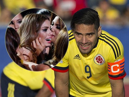 Falcao an ủi hoa hậu Colombia sau khi nhận giải “hụt” - 1 Falcao an ủi Hoa hậu Colombia, Ariadna Gutierrez