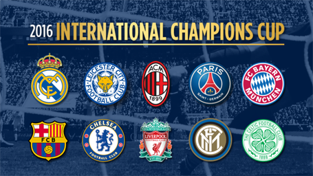 Lịch thi đấu giải giao hữu International Champions Cup 2016 - 1 IC Cup 2016 chứng kiến nhiều cặp đấu hấp dẫn