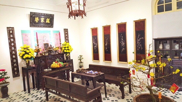 Độc đáo không gian "Tết Huế" tại cố đô - 3 Phòng khách của một gian nhà xưa Huế ngày Tết