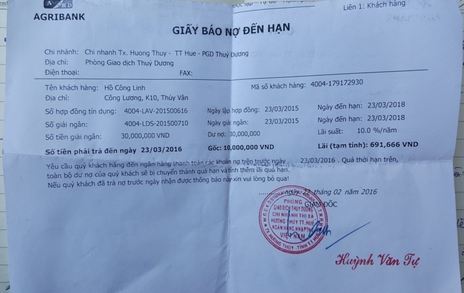 Ám ảnh gia đình có nhiều thế hệ bị ung thư - 6 Giấy đòi nợ của ngân hàng cận kề mà nhà không có khả năng trả