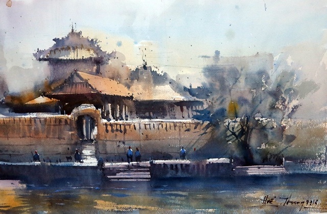 Huế trong mắt các họa sĩ màu nước Quốc tế - 8 Thái Bình Lâu – Dương Tôn Quốc Thụy – Việt Nam
