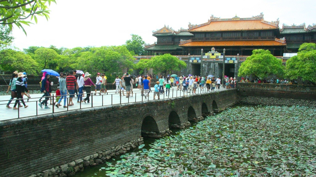 Hồ sen cầu Trung Đạo