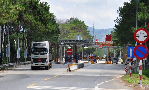 Trạm thu phí BOT tại Gia Lai sau khi thi công nâng cấp, mở rộng 23,3km đường