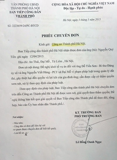 Bài 14: Đề nghị điều tra dấu hiệu vi phạm pháp luật trong quản lý đất ở phường Đại Mỗ - 4 Bài 14: Đề nghị điều tra dấu hiệu vi phạm pháp luật trong quản lý đất ở phường Đại Mỗ