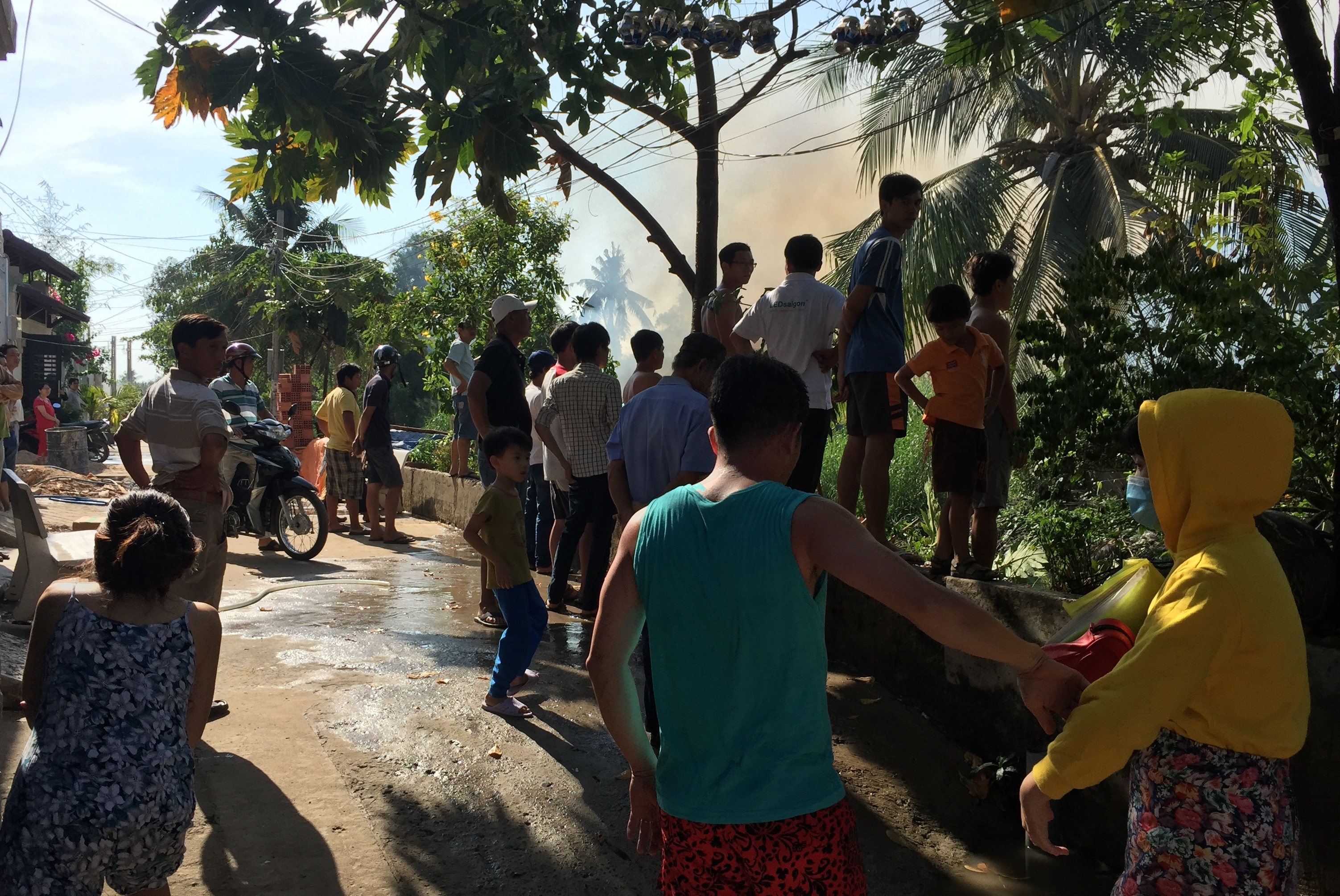 Đồng cỏ giữa khu dân cư cháy dữ dội, hàng trăm người hoảng loạn - 3